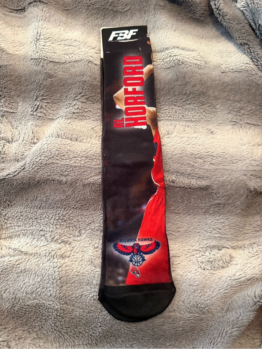 Atlanta Hawks Red & Black Crew Socks